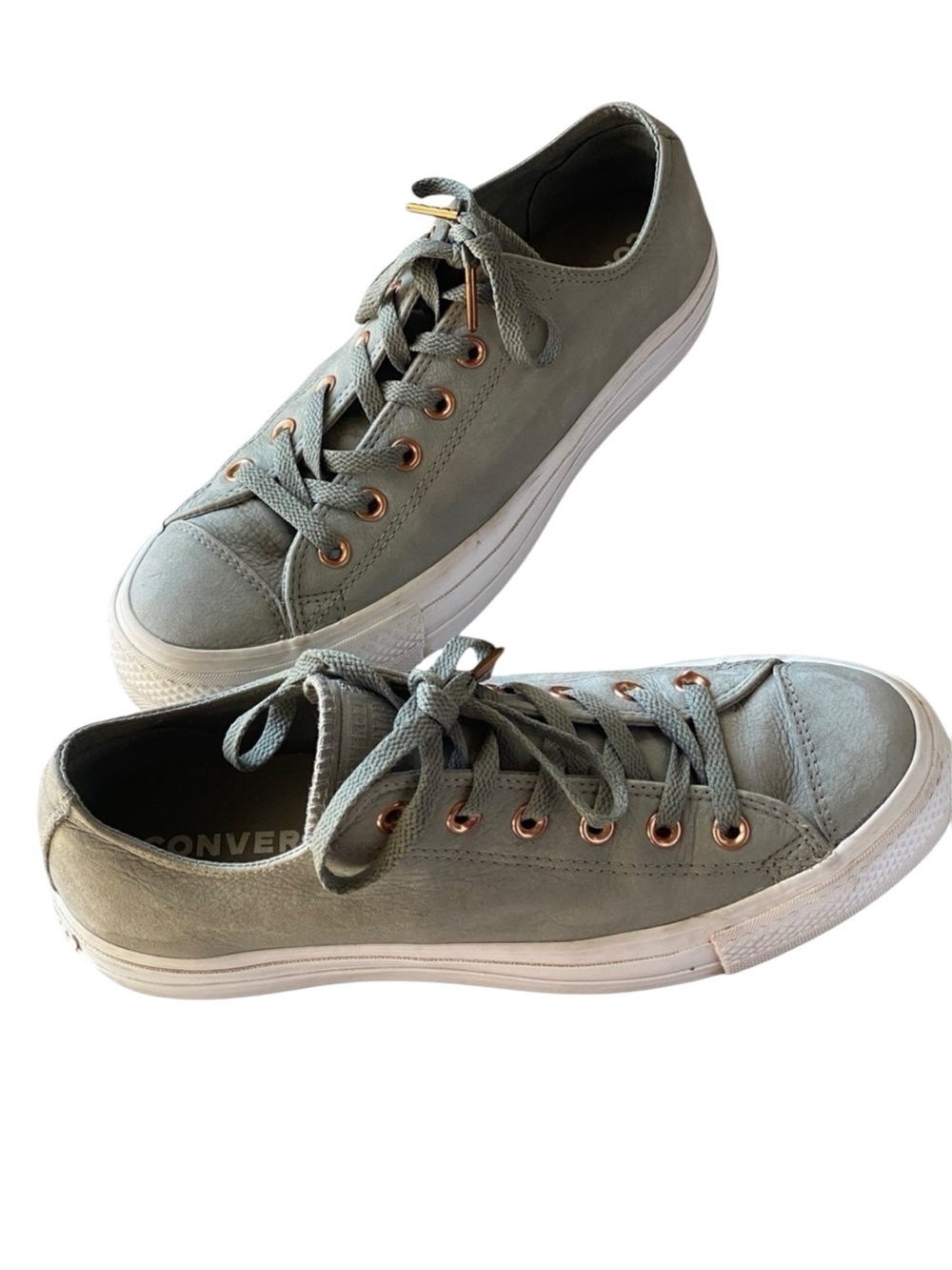 CHUCK TAYLOR NUBUCK LEATHER ALL-STAR CONVERSE PLATFORM Sneakers Low Dark Stucco…